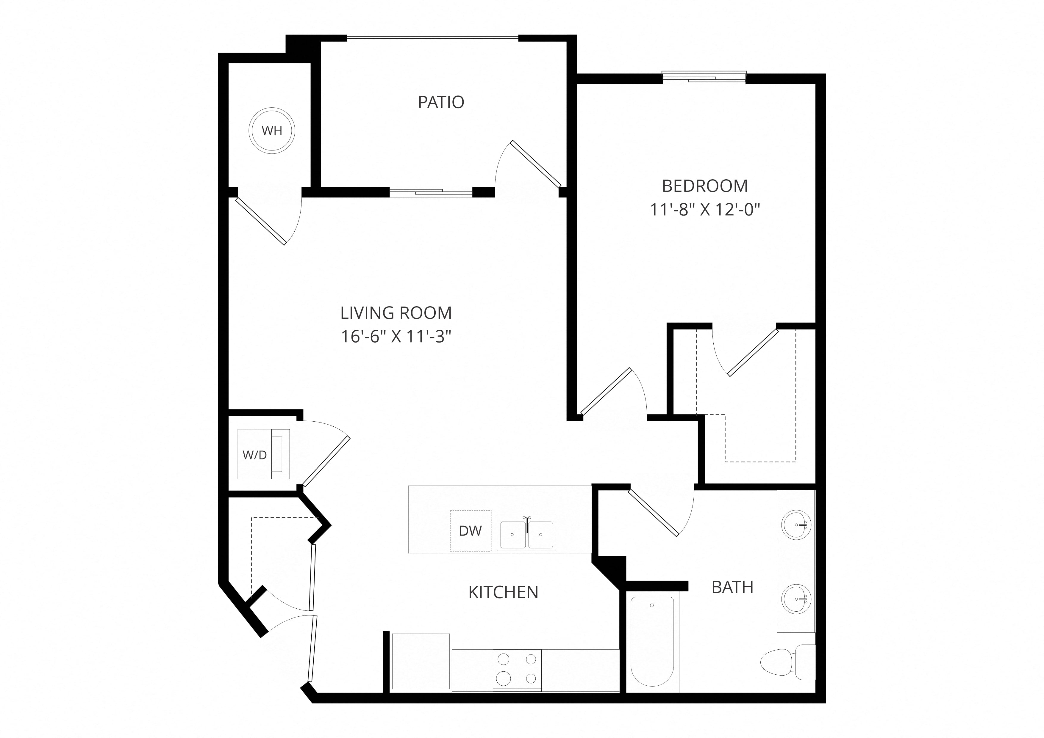 Cedar_OneBedroom floor plan